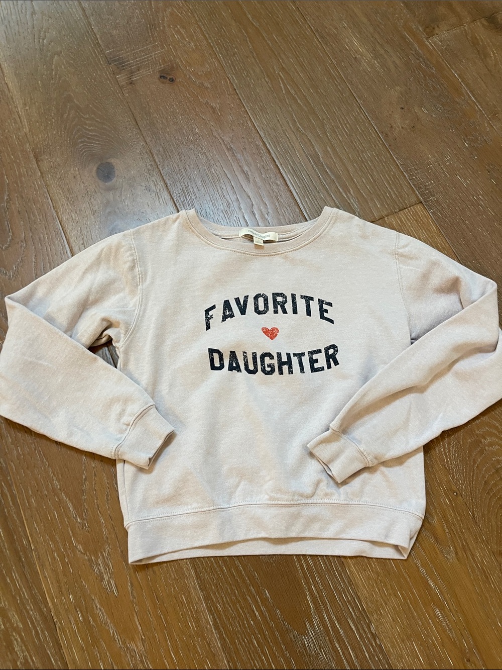 Favorite Daughter Cream Sweatshirt with Heart Logo